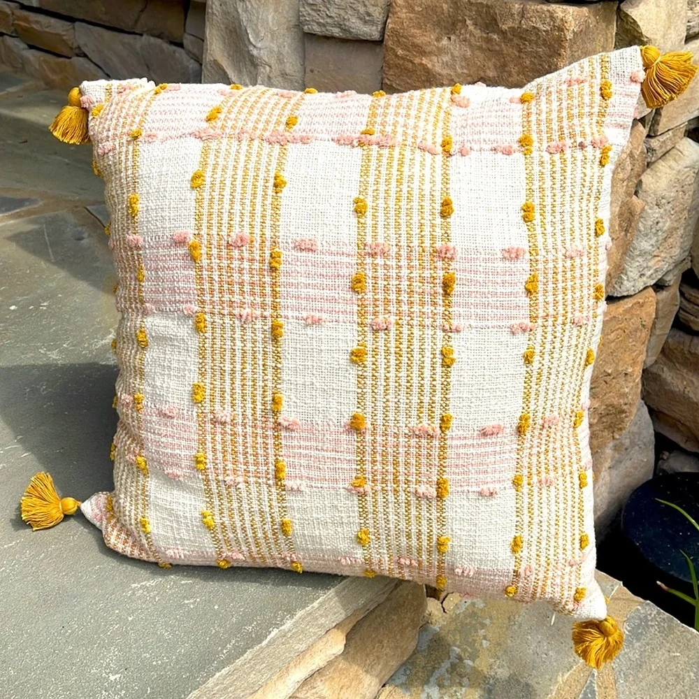 Anthropologie Ezra Plaid Throw Pillow